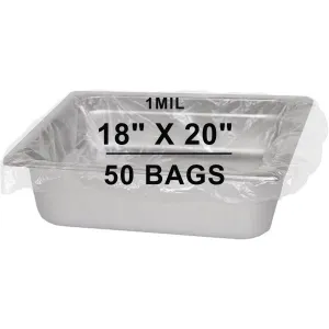 18X20 inches Pan Liners Poly Nylon 1 Mil 9 & 11 Quart Round Pans PN