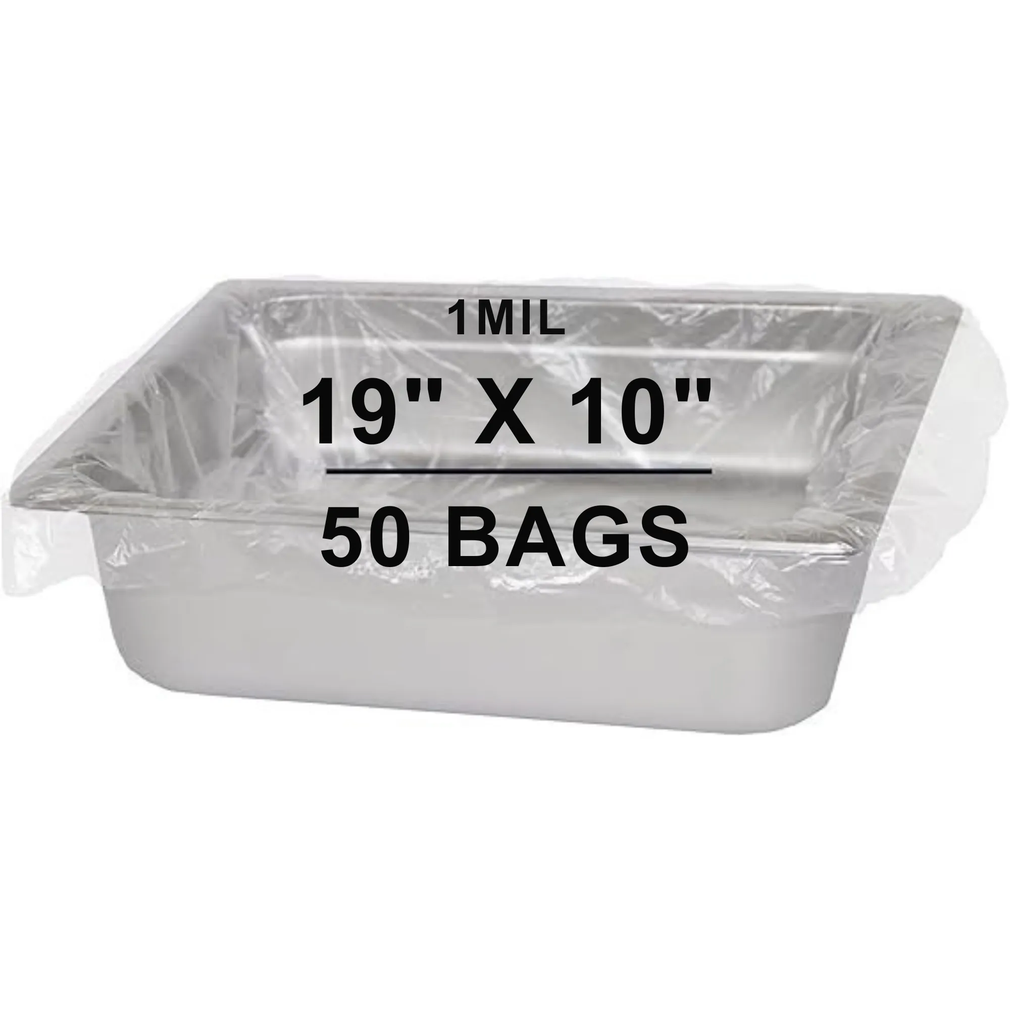 19X10 inches Pan Liners Poly Nylon 1 Mil Third and Quarter Shallow PN