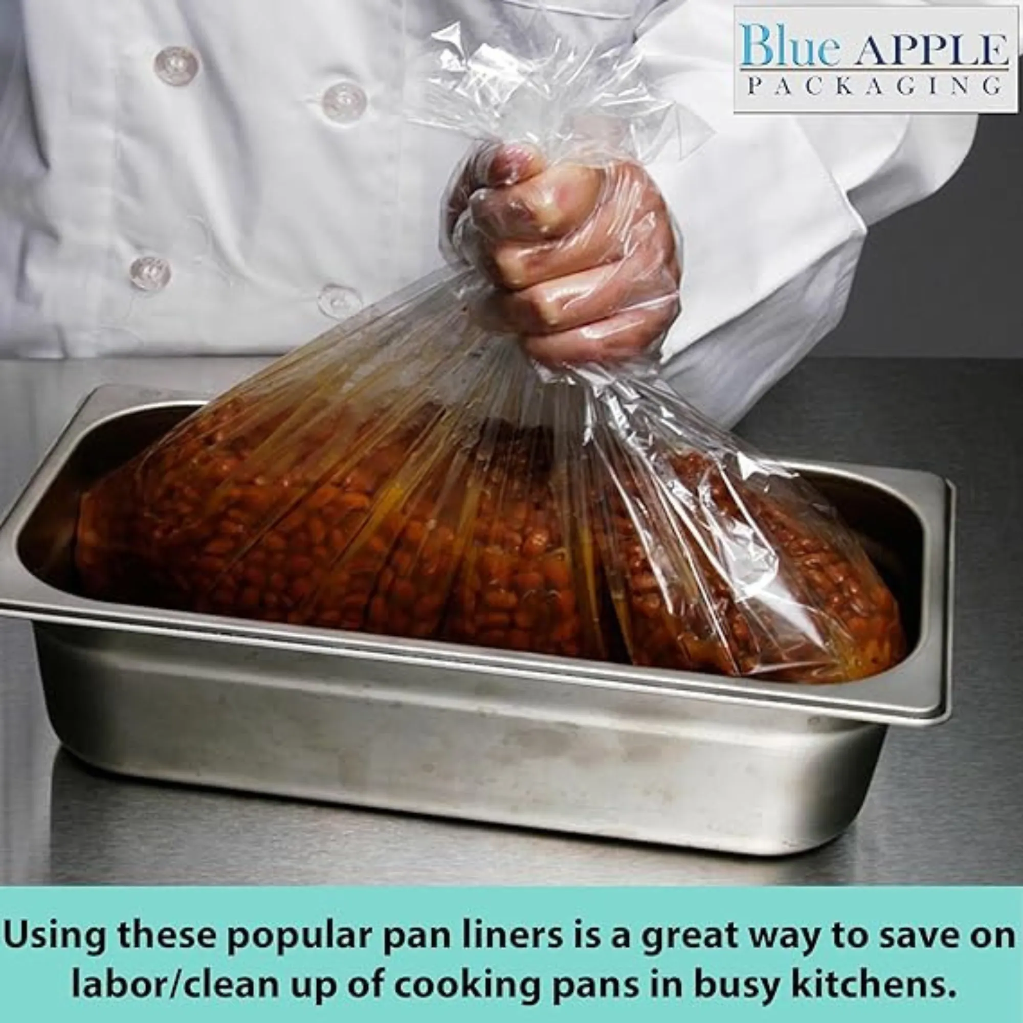 19X10 inches Pan Liners Poly Nylon 1 Mil Third and Quarter Shallow PN