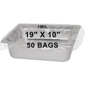19X10 inches Pan Liners Poly Nylon 1 Mil Third and Quarter Shallow PN