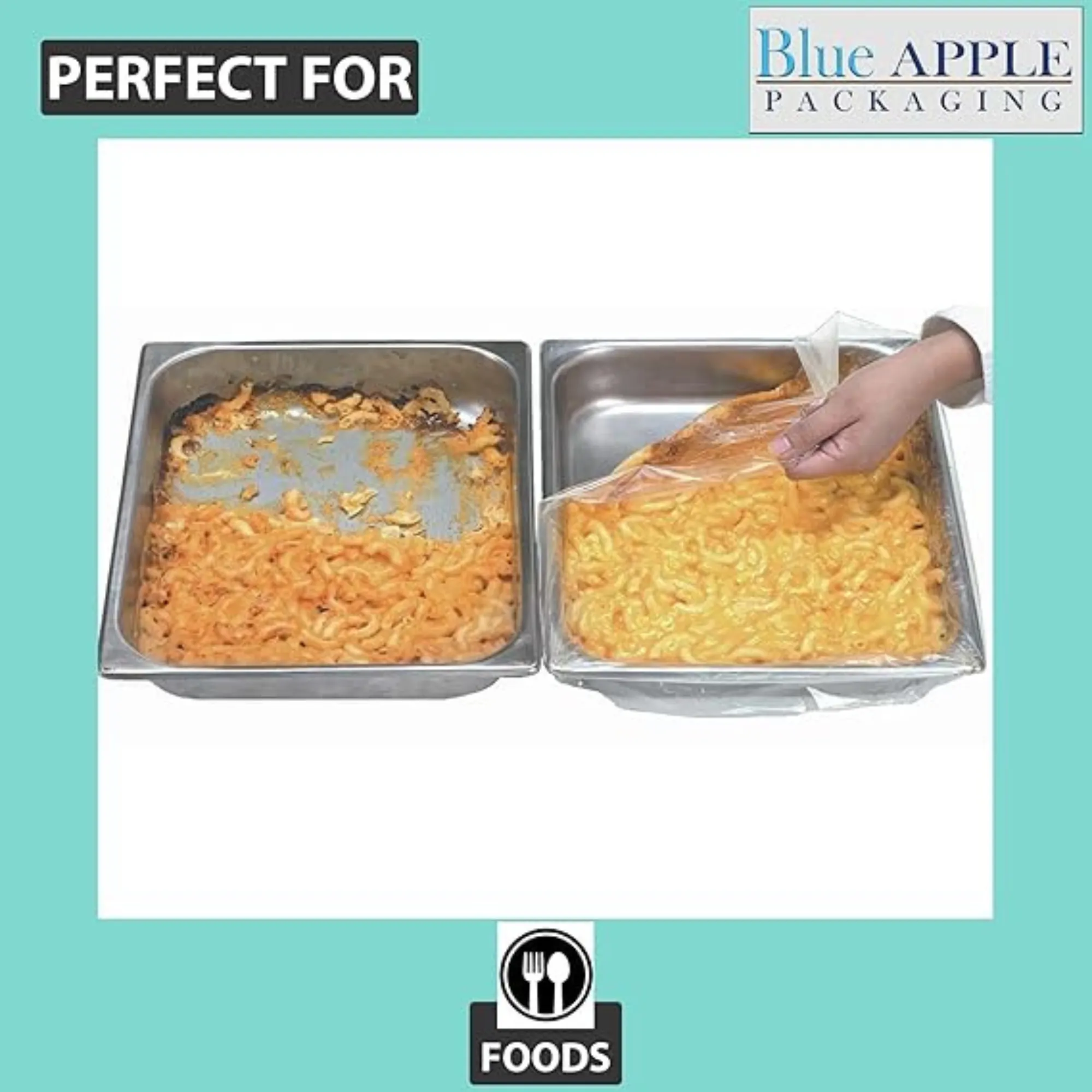 19X10 inches Pan Liners Poly Nylon 1 Mil Third and Quarter Shallow PN