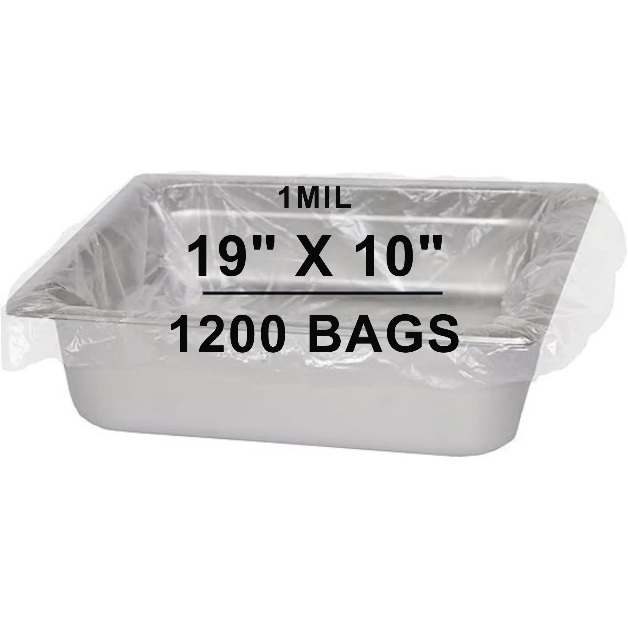 19X10 inches Pan Liners Poly Nylon 1 Mil Third and Quarter Shallow PN