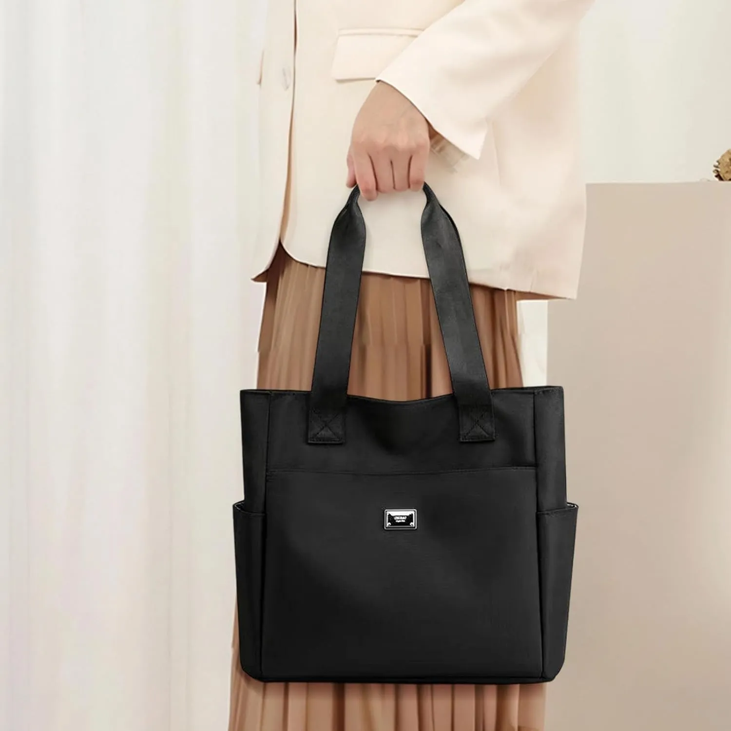 2025 Fashion Women Tote Shoulder Bag, Multi Pockets, Large Capacity, Nylon Shoulder Bag, Beach Bags Crossbody Bags