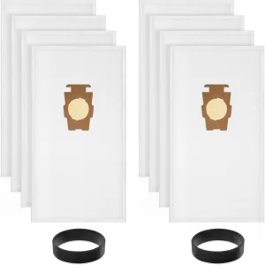 204814 Micron Magic HEPA Filter Plus Vacuum Bags 205811 204811 Compatible with Kirby Sentria, Sentria II, Avalir I, Avalir II, G3, G4, G5, G6, Diamond Edition, Generation 3 Vacuum (8 Bags   2 Belts)