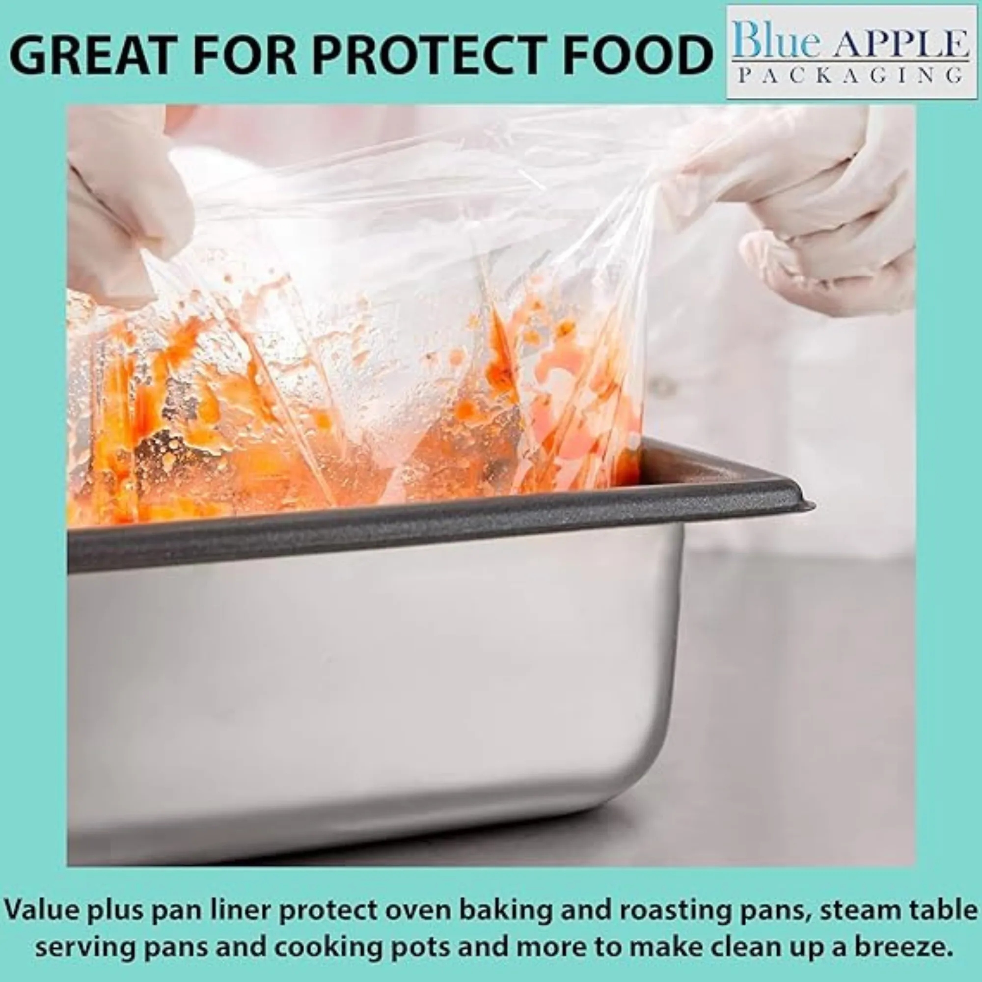 23X11 inches Pan Liners Poly Nylon 1 Mil Half Pan Shallow PN