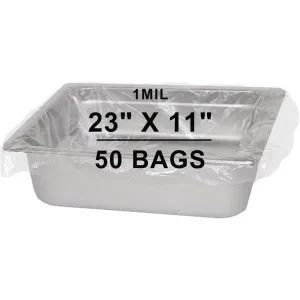 23X11 inches Pan Liners Poly Nylon 1 Mil Half Pan Shallow PN