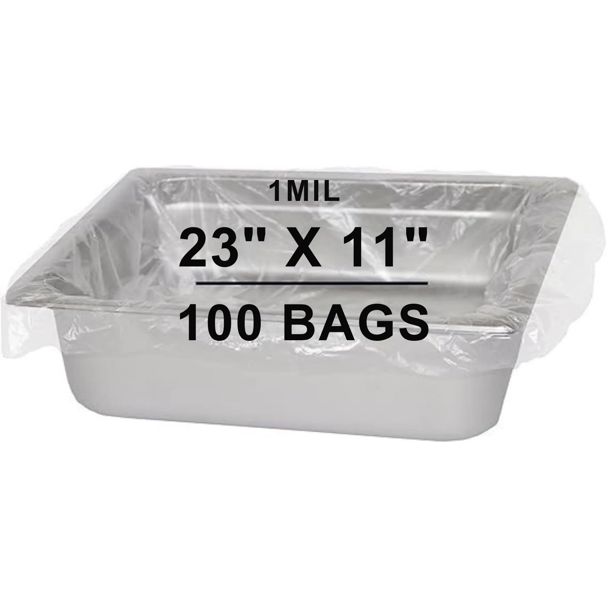 23X11 inches Pan Liners Poly Nylon 1 Mil Half Pan Shallow PN