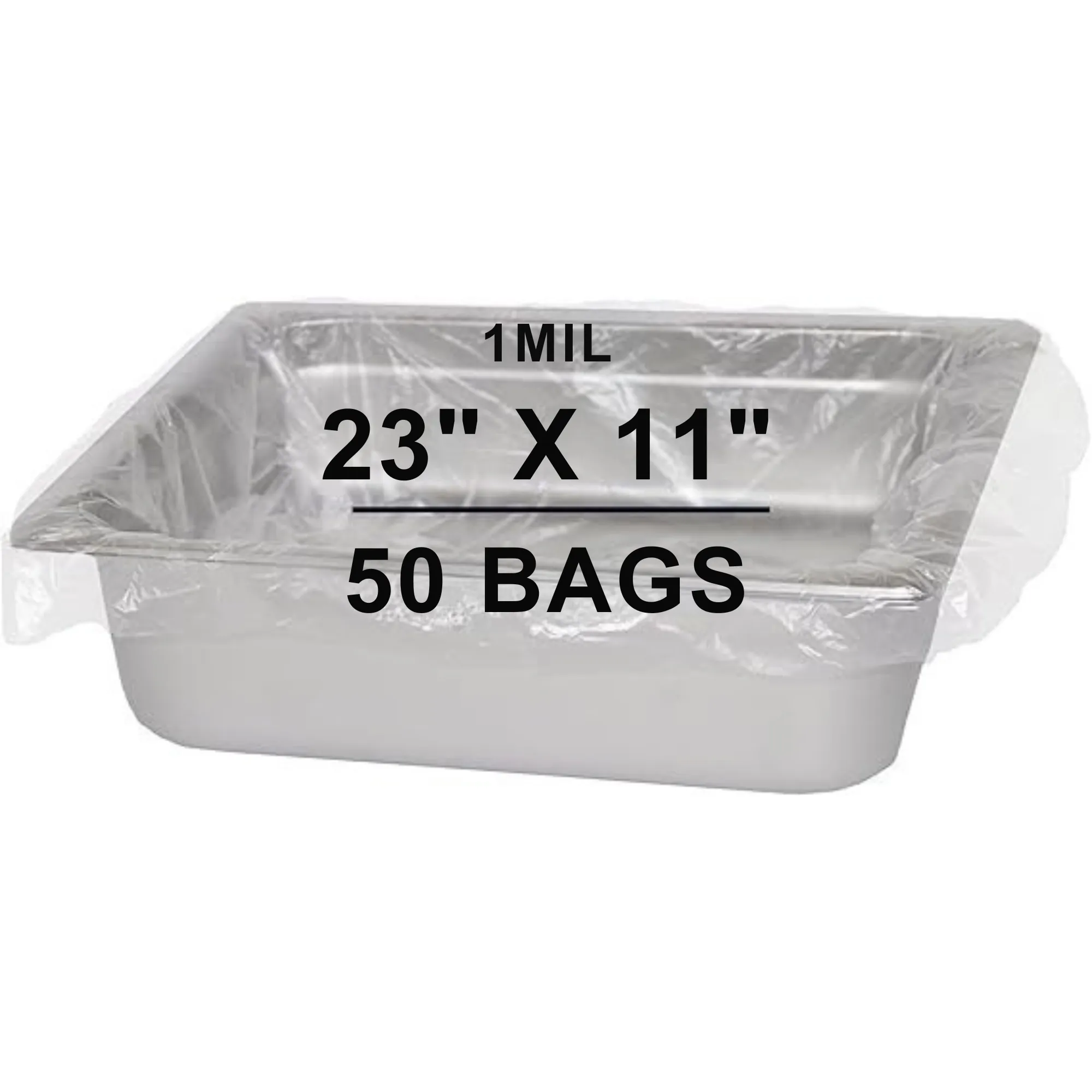 23X11 inches Pan Liners Poly Nylon 1 Mil Half Pan Shallow PN