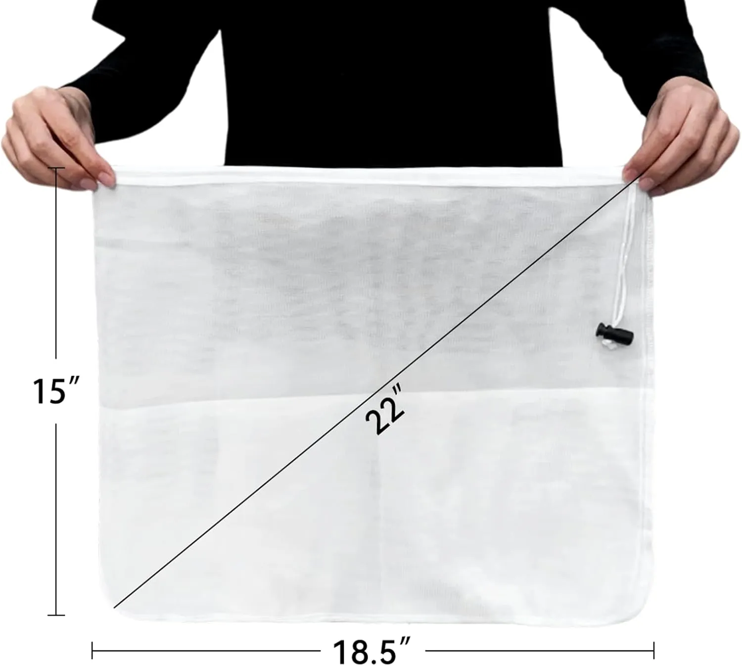 5pcs Brew Bags, Reusable Fine Mesh Straining Bags for Home Brewing, Durable Nylon, 18.5"15"