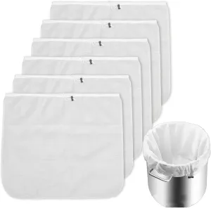 6 Pack Brew Bag Extra Large Reusable 26"x22" 250 Micron Fine Mesh Strainer Bag with Drawstring, Mesh Straining Bags for Juicing Fruit Wine Beer Making Brew in a Bag