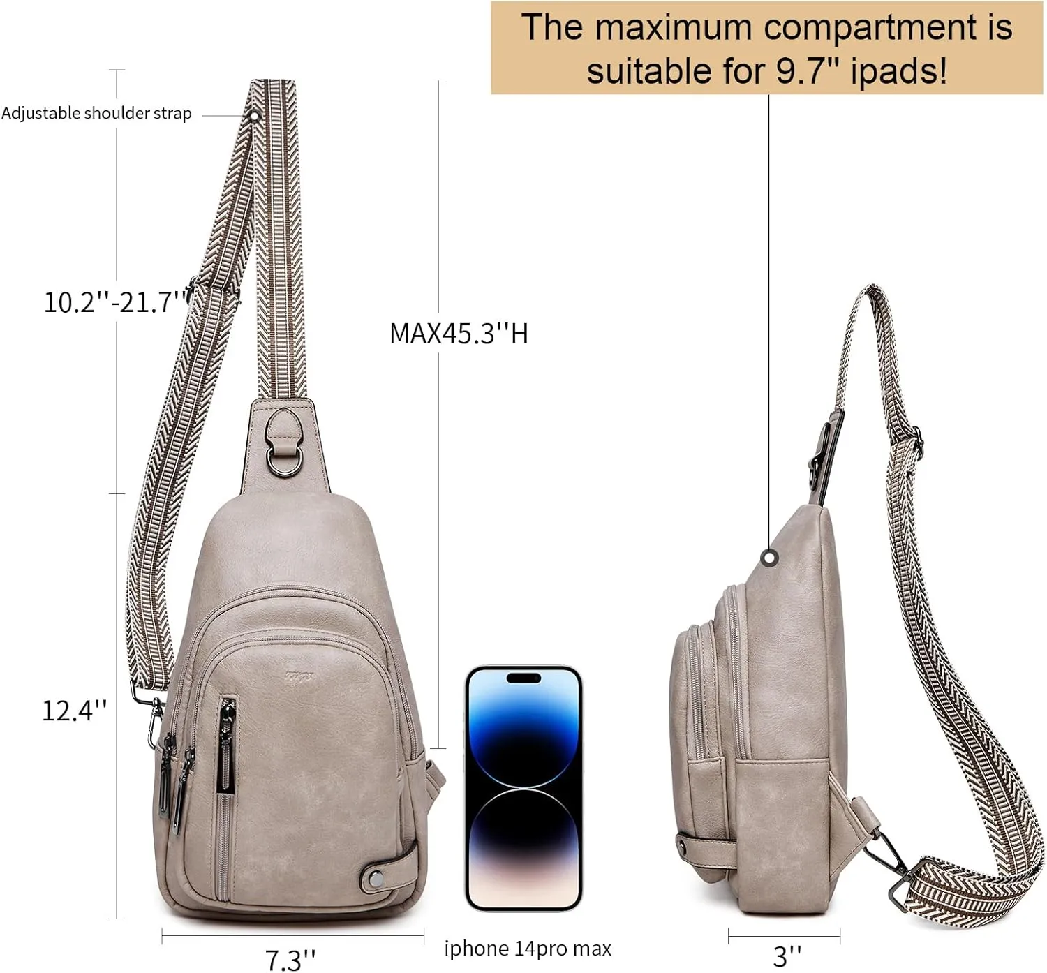 7L Sling Bag Crossbody Bags for Women Fanny Packs Purses Cross Body Bag for Woman Small backpack Travel Shoulder Bag handbags