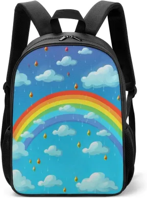 A Gym Artifact, The Canvas Rainbow Clouds Raindrop Printed Yoga Storage Bag Is Durable, Wear-resistant And Does Not Strangle Shoulders. It Is Suitable for Both Men And Women