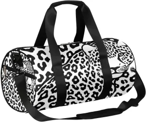 Abstract Leopard Travel Duffle Bag Gym Bag for Women Men Lightweight Carry on Duffel Bag for Sports Gyms Weekend Getaway