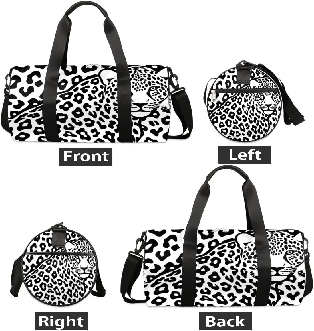 Abstract Leopard Travel Duffle Bag Gym Bag for Women Men Lightweight Carry on Duffel Bag for Sports Gyms Weekend Getaway