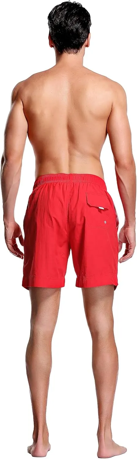Adoretex Men's Guard Quick Dry Mesh Lining Pockets Swim Trunks Water Shorts Swimsuit