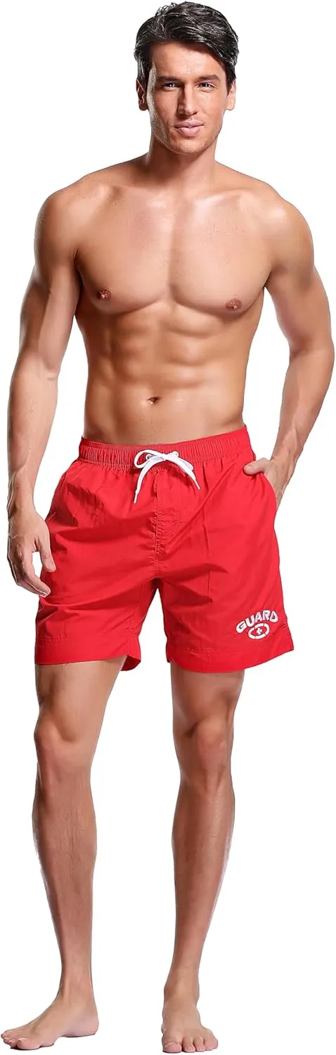 Adoretex Men's Guard Quick Dry Mesh Lining Pockets Swim Trunks Water Shorts Swimsuit