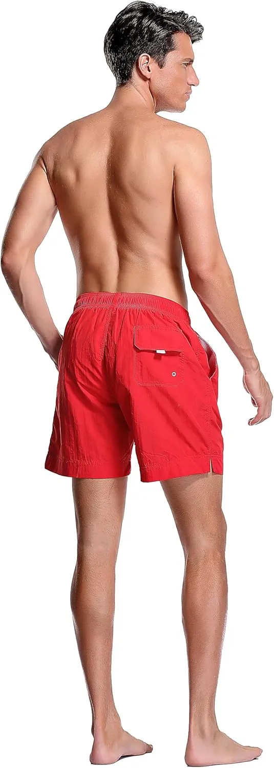 Adoretex Men's Guard Quick Dry Mesh Lining Pockets Swim Trunks Water Shorts Swimsuit
