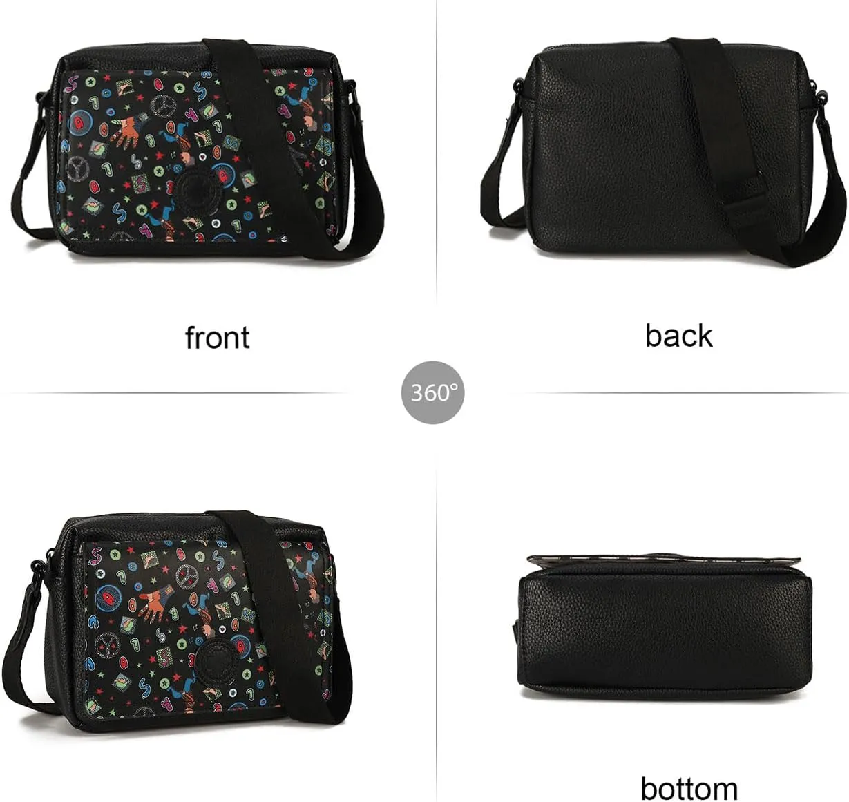 AFKOMST Small Crossbody Purse for Women, Vegan Leather Cross Body Bag and Trendy Shoulder Handbag with Guitar Strap