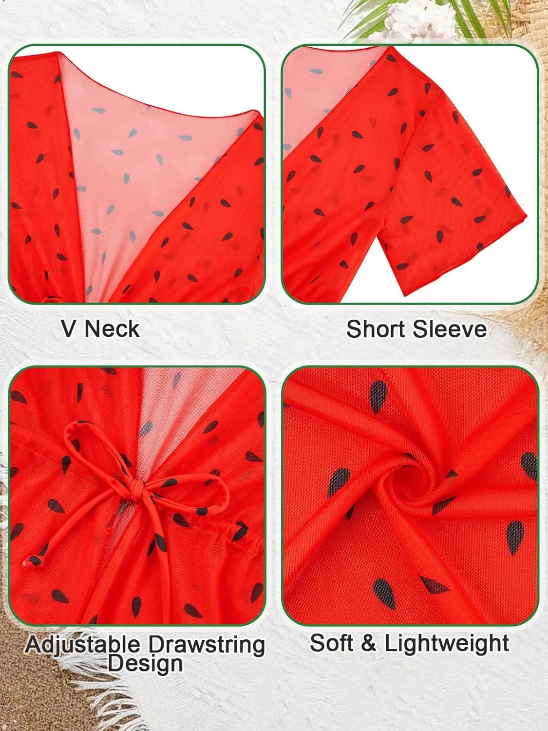 AIDEAONE Girls 3 Piece Bikini Swimsuit Set Cute Bathing Suit with Quick Dry Swimwear with Coverups 5-12T