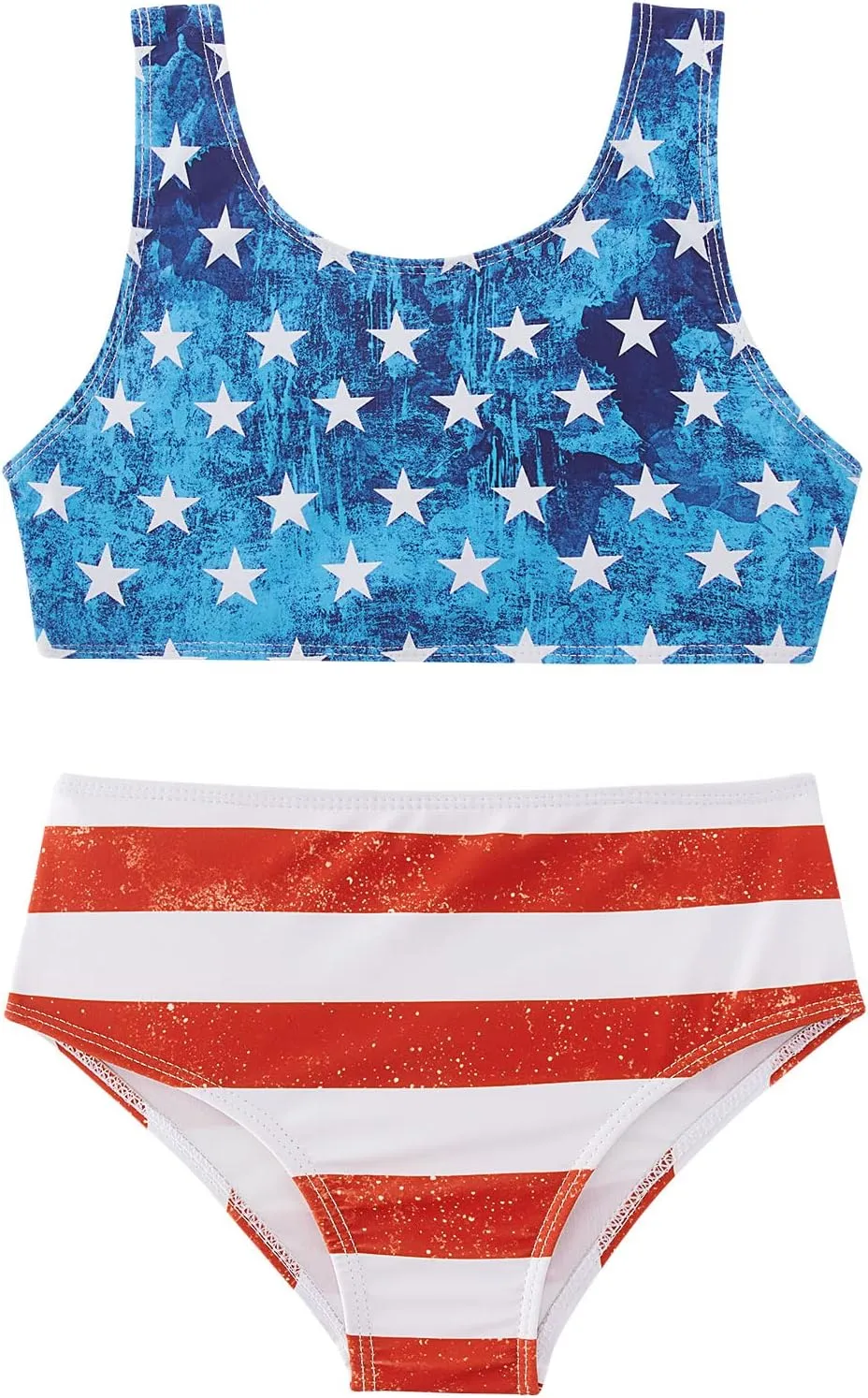 AIDEAONE Girls 3 Piece Bikini Swimsuit Set Cute Bathing Suit with Quick Dry Swimwear with Coverups 5-12T