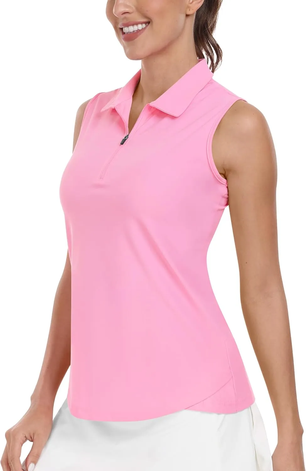 AIRIKE Golf Polo Shirts for Women Sleeveless Summer Sports Athletic Fashionable Workwear-Quick Dry Womens Tank Tops
