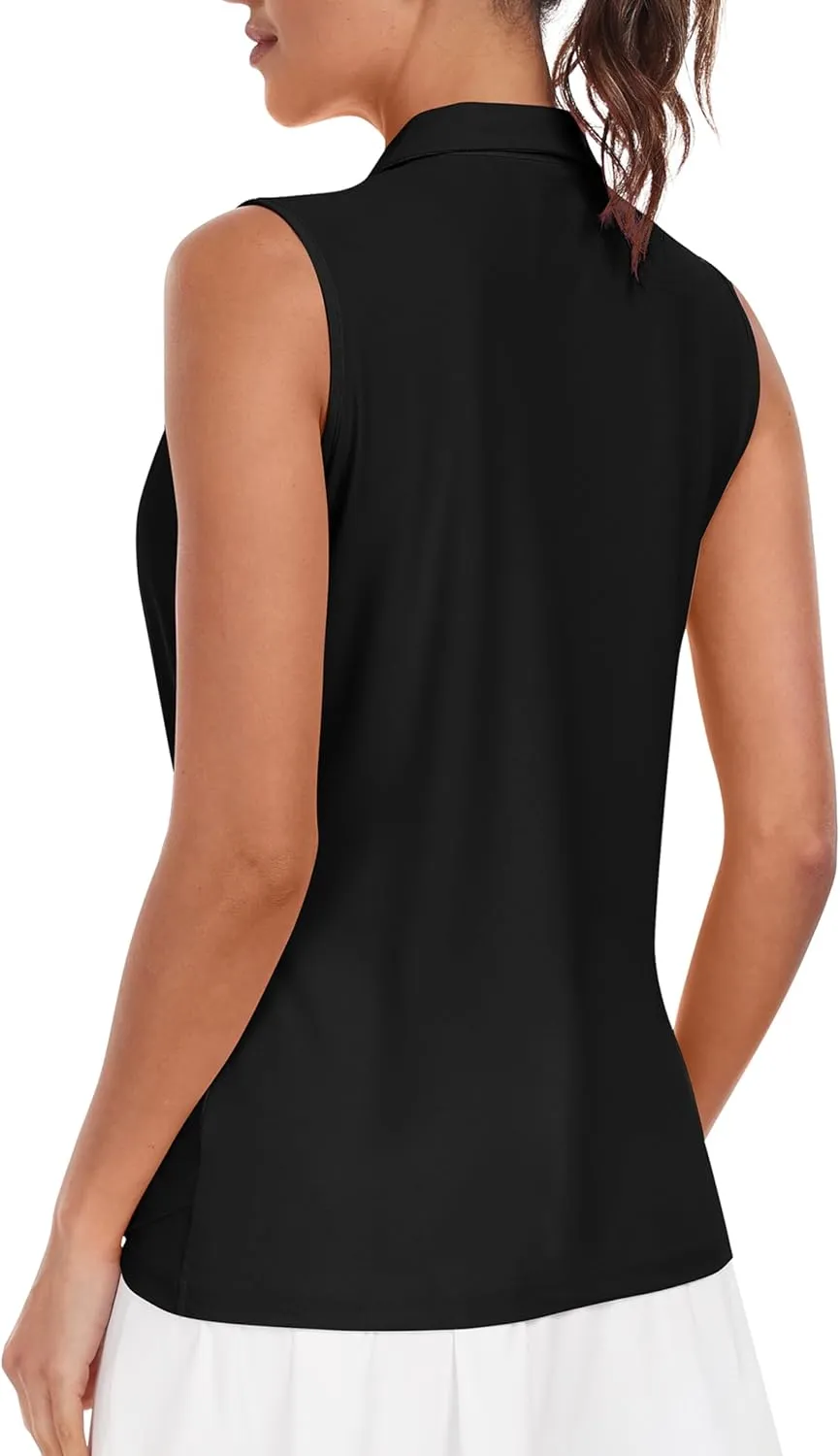 AIRIKE Golf Polo Shirts for Women Sleeveless Summer Sports Athletic Fashionable Workwear-Quick Dry Womens Tank Tops