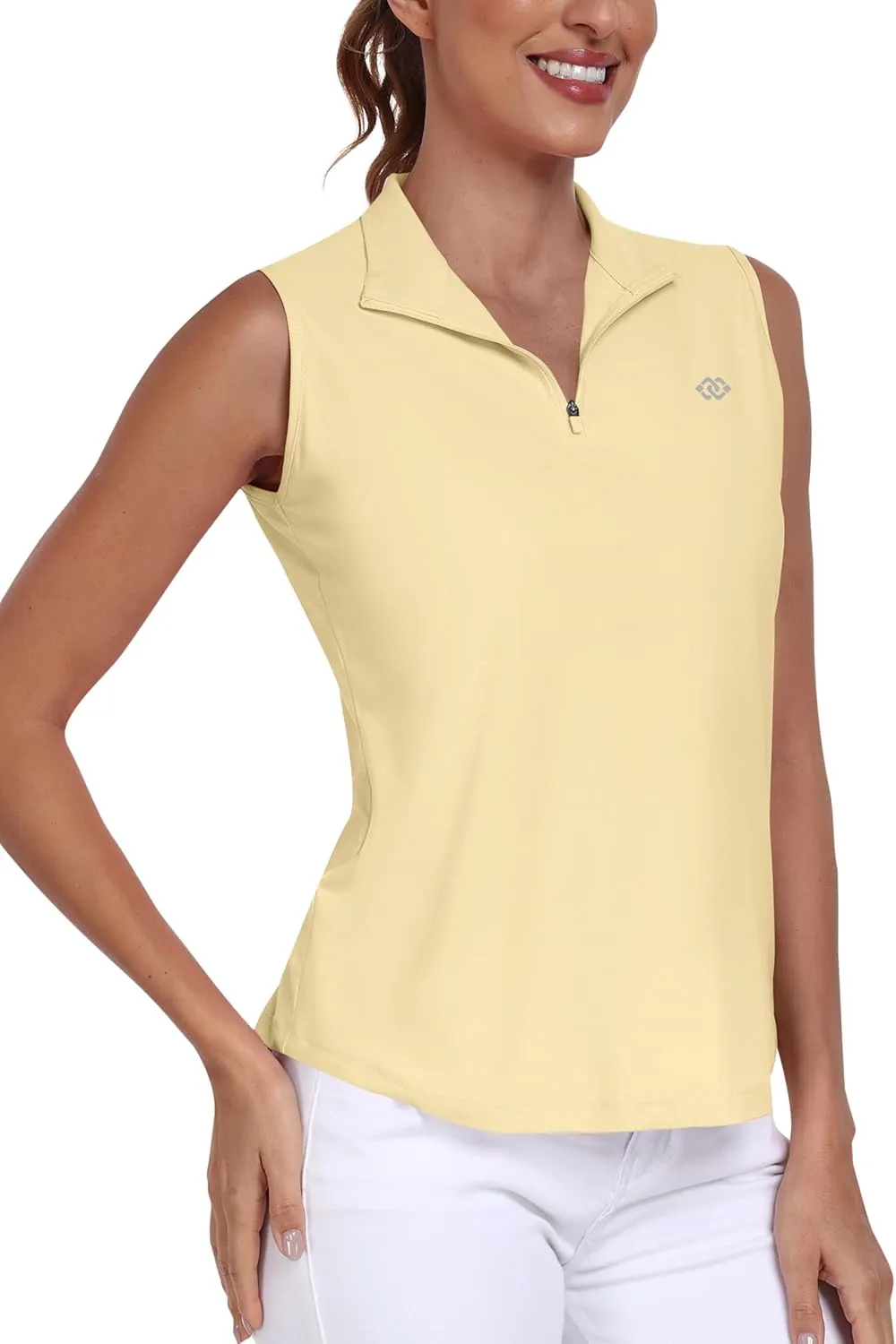 AIRIKE Golf Polo Shirts for Women Sleeveless Summer Sports Athletic Fashionable Workwear-Quick Dry Womens Tank Tops