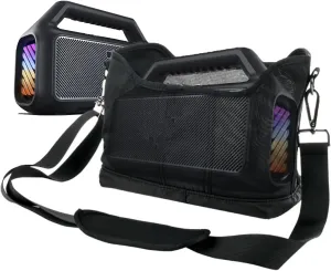 Anker Soundcore Boom 2 Speaker Case Cover, Soft Nylon Mesh Bag with Adjustable Shoulder Strap, Portable Carrying Storage Bag