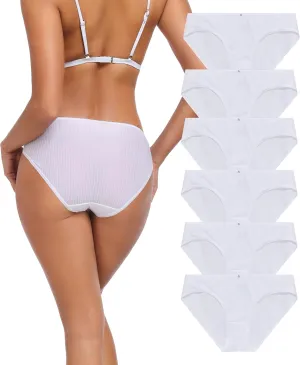 ANLIQI Quick Dry Underwear for Women Travel Panties Pack Nylon Hipster Panty Soft&Lightweight Bikini Brief Stay Fresh Undies