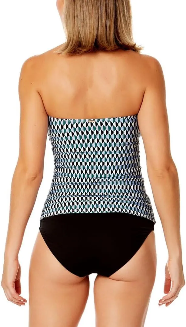 Anne Cole Twist Front Shirred Bandeaukini
