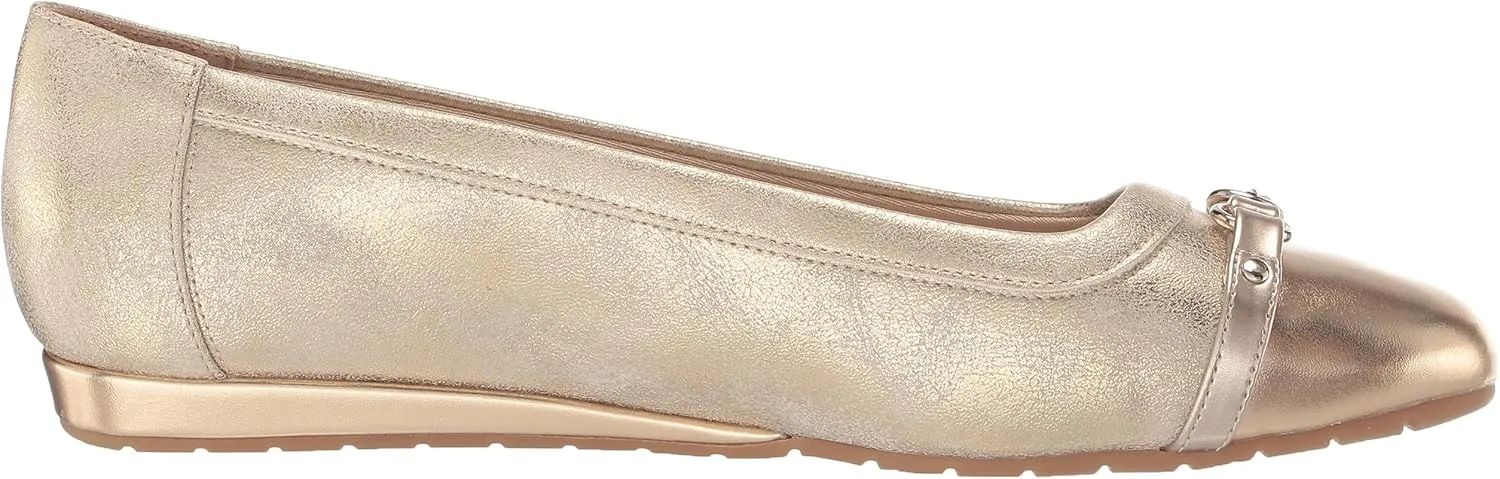 Anne Klein Womens Embellished Faux Leather Moccasins