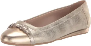 Anne Klein Womens Embellished Faux Leather Moccasins
