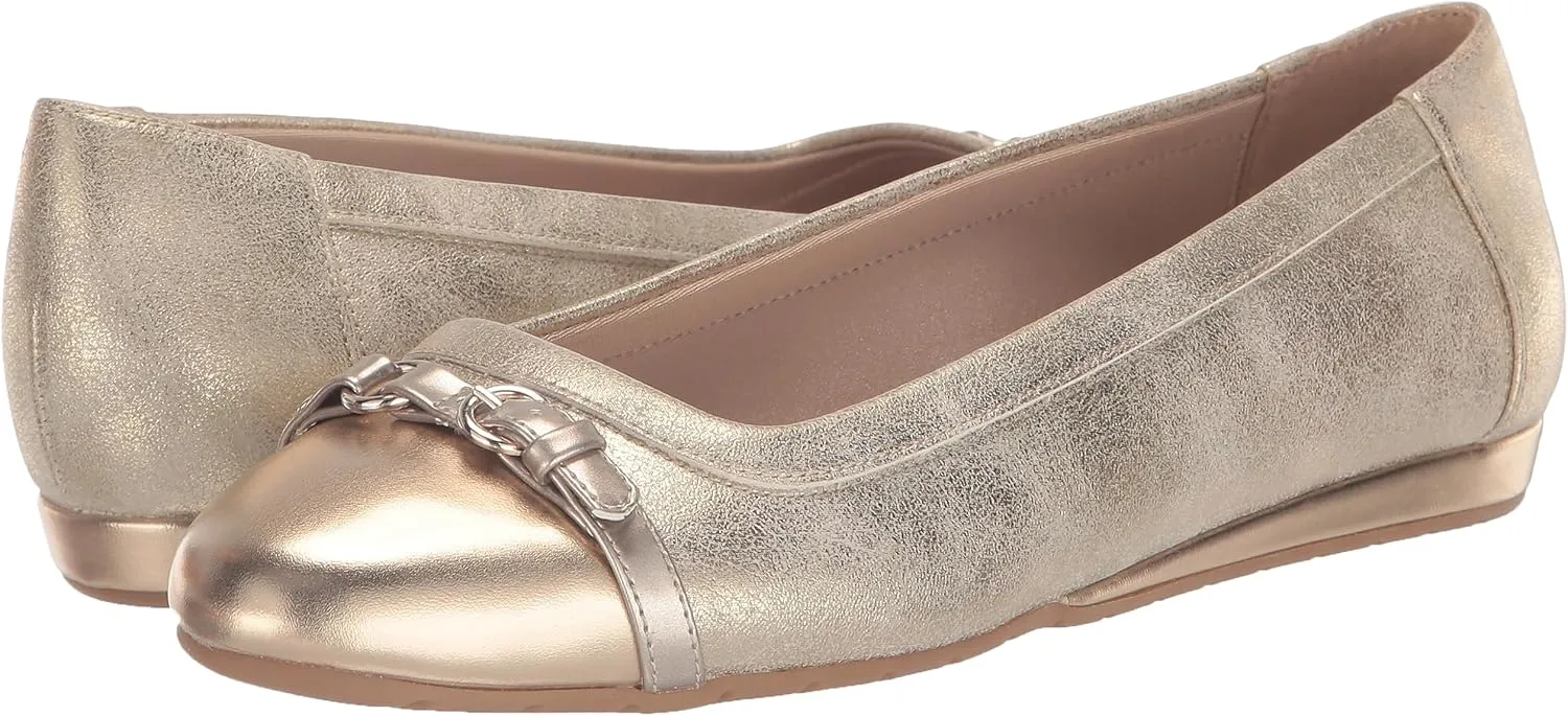 Anne Klein Womens Embellished Faux Leather Moccasins