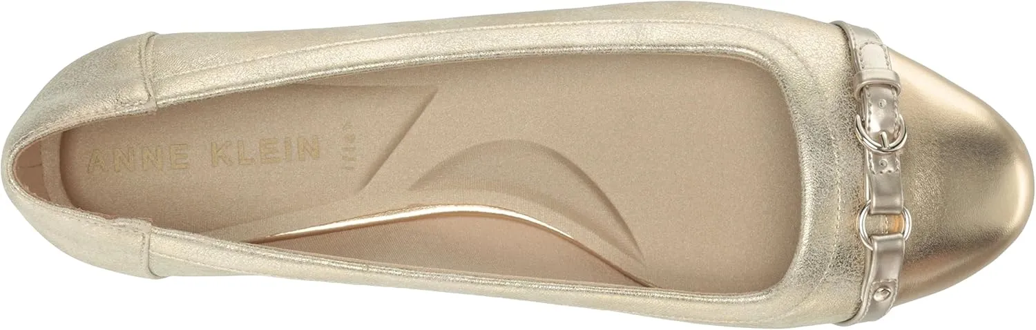 Anne Klein Womens Embellished Faux Leather Moccasins