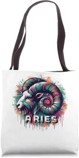 Aries Zodiac Sign Astrology Born In March April Birthday Tote Bag