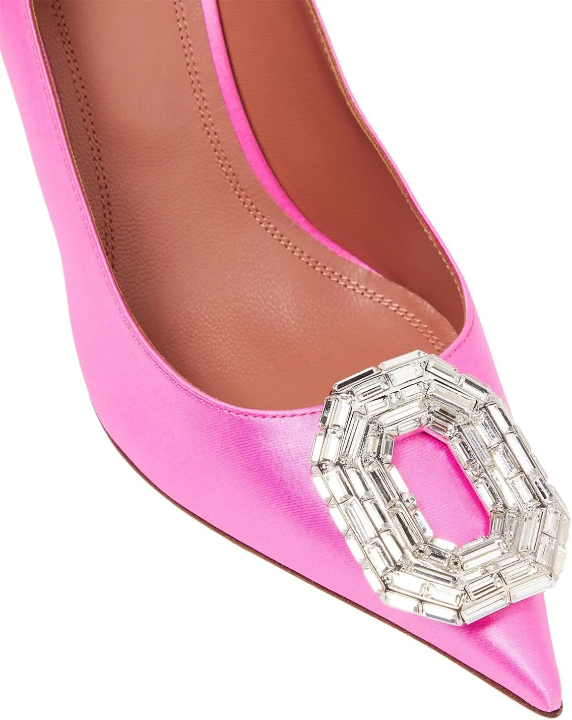 Arqa Pumps for Women Crystal Embellished Pointed Toe High Heels Wedding Dress Stiletto Heel Pump Shoes