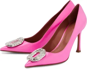 Arqa Pumps for Women Crystal Embellished Pointed Toe High Heels Wedding Dress Stiletto Heel Pump Shoes