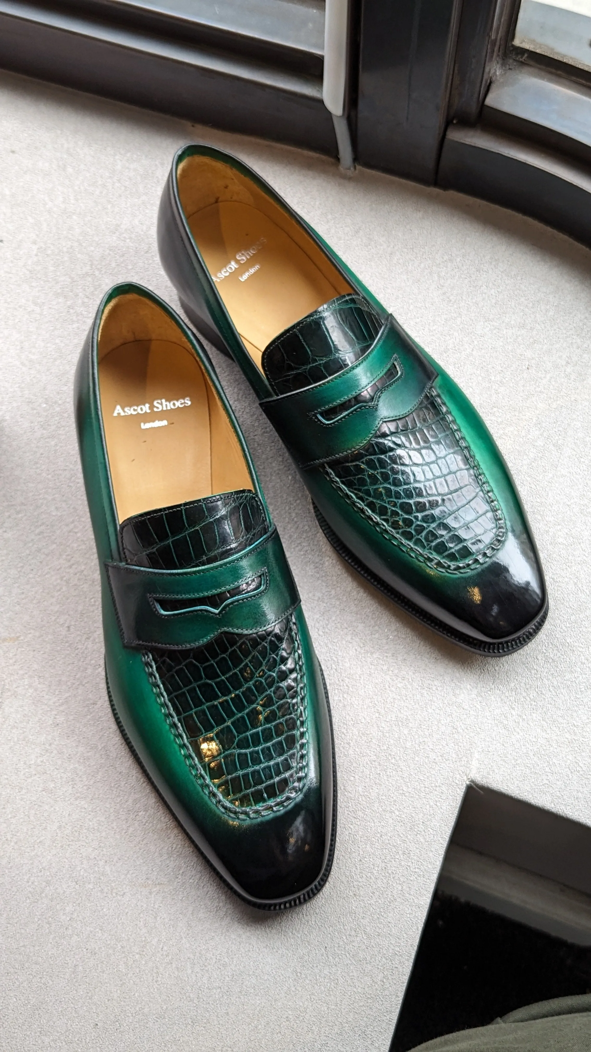 Ascot Sinatra - Emerald Green Crocodile & Calf