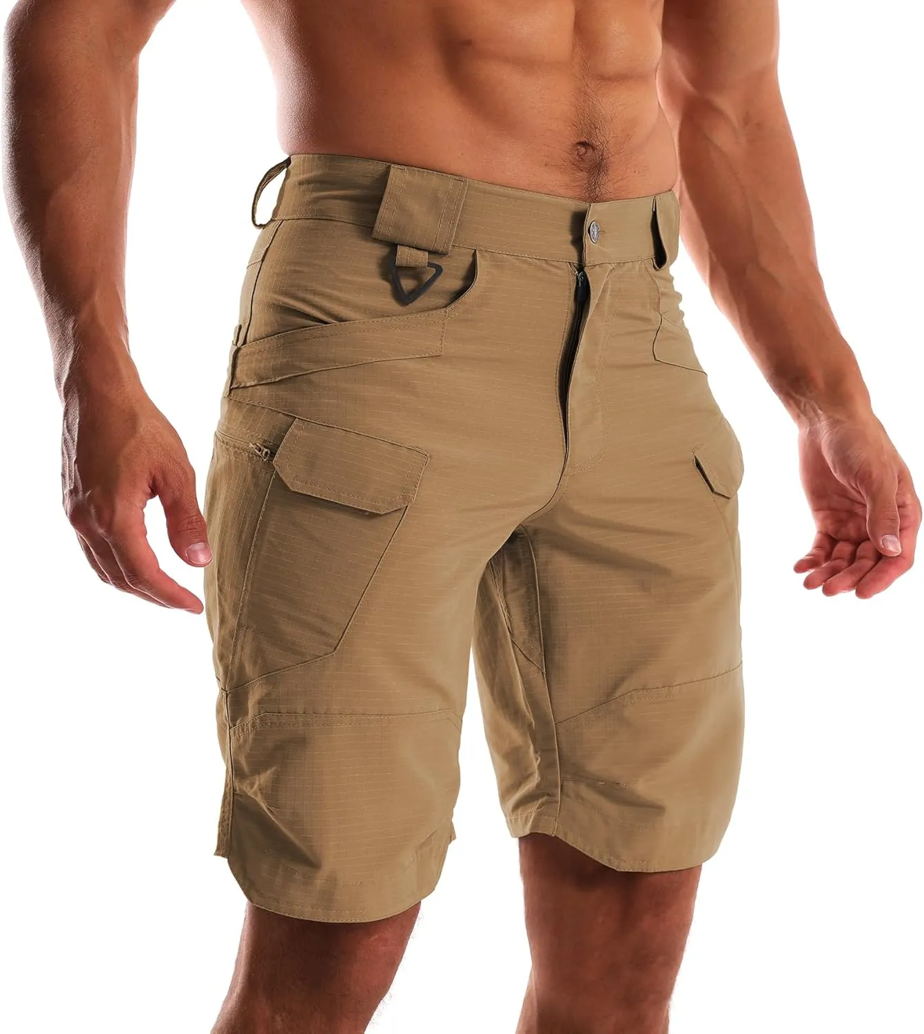 AUTIWITUA Men's Waterproof Tactical Shorts Outdoor Lightweight Quick Dry Breathable Hiking Fishing Cargo Shorts
