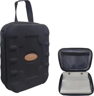 Aventik Fishing Tackle Binder Hard Cover Fishing Bait Organized Storage Saltwater Resistant Fishing Tackle Storage Bag(Black)