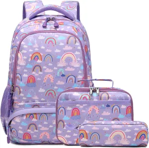 Backpack Unicorn for Girls School Preschool Backpack for Girls 3 IN 1 School Bookpack Set with Lunch Bag Pencil Bag