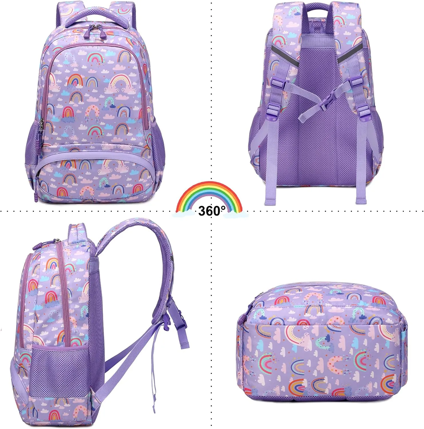 Backpack Unicorn for Girls School Preschool Backpack for Girls 3 IN 1 School Bookpack Set with Lunch Bag Pencil Bag