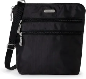 Baggallini Essential Crossbody Bags for Women 9x8 Organized Lightweight Washable Nylon Travel Handbag Purse w/RFID Protection