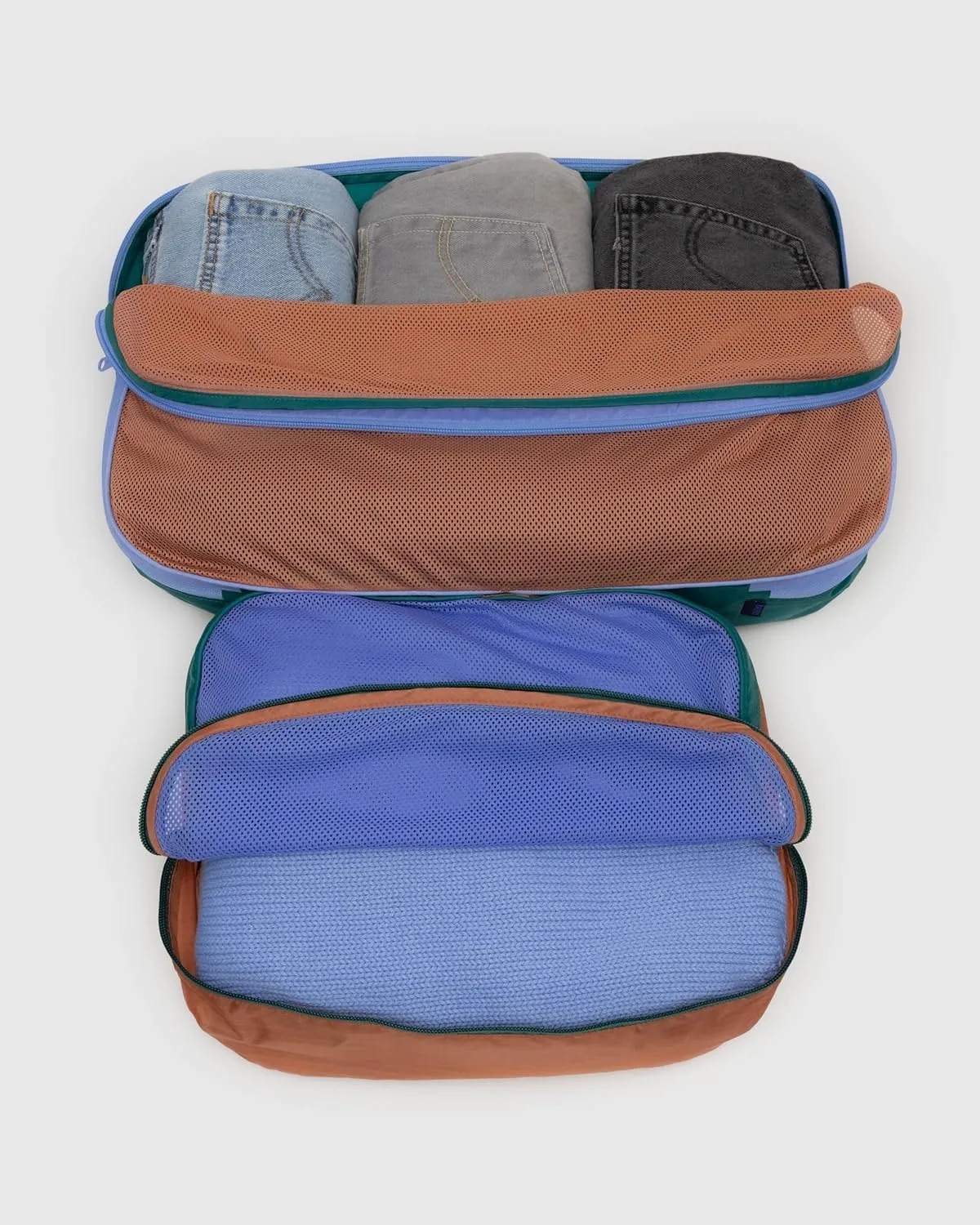 BAGGU Large Packing Cube Set - Mesh Canyon