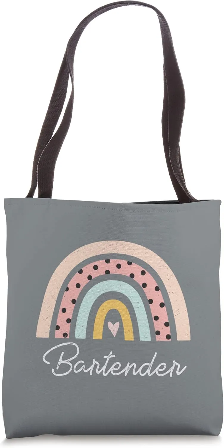 Bartender Rainbow Women Girl Tote Bag