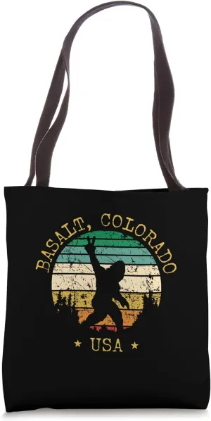 Basalt Colorado USA Sasquatch Peace Sign Bigfoot Design Tote Bag