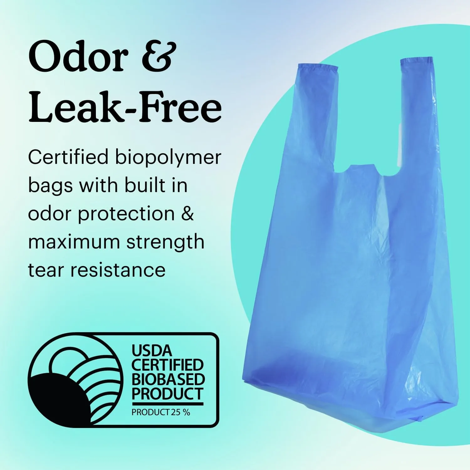 Because Incontinence Disposal Bags, Discreet, Tear Resistant Adult Disposal Bags for Men & Women, Extra-Large, Leak Protection, Odor Blocking, 50 Count