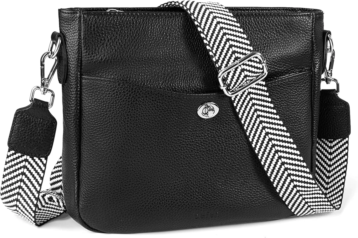 befen Genuine Leather Crossbody Bags for Women, Women's Shoulder Purse Hobo Handbags with Adjustable Wide Strap