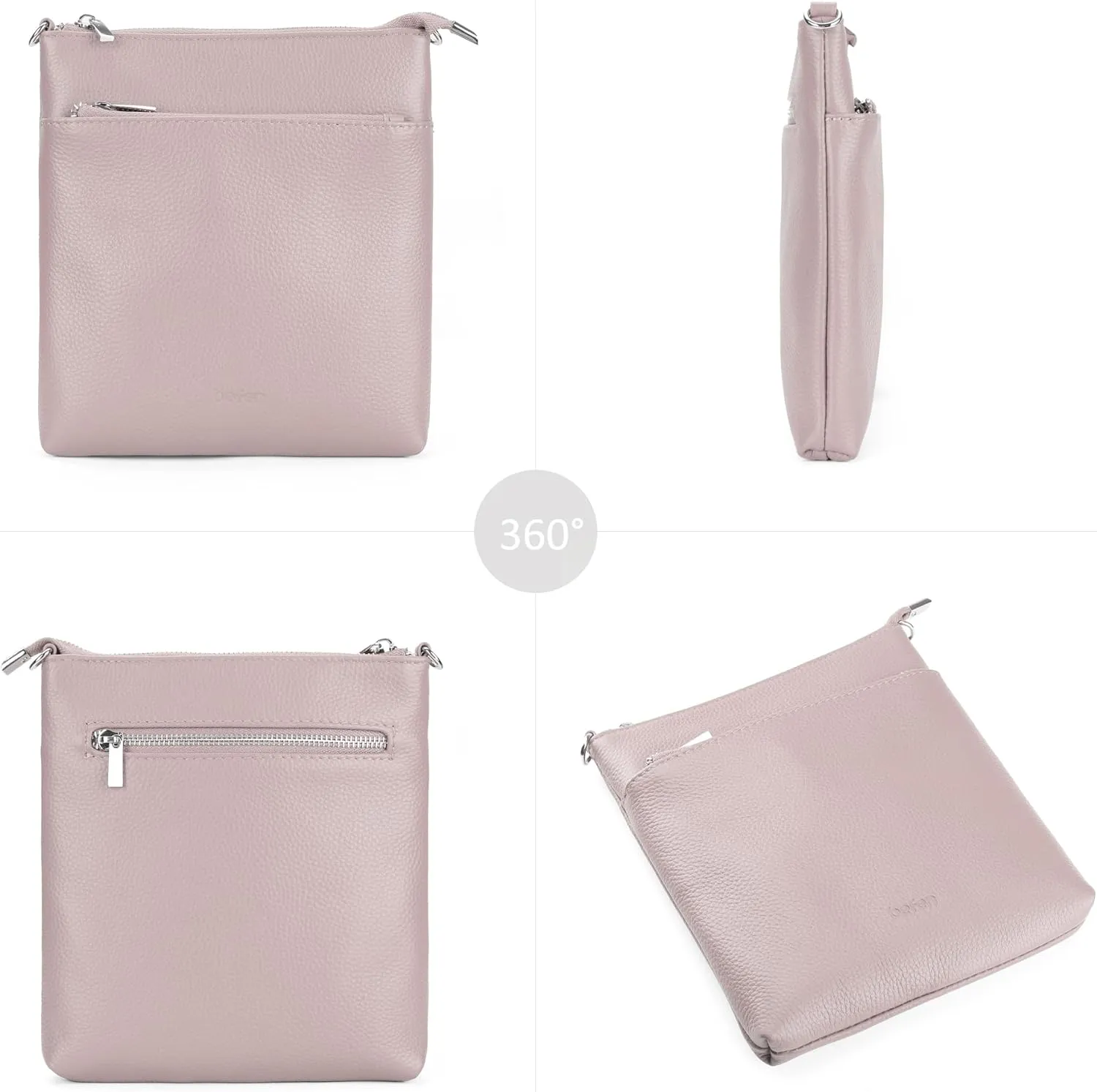 befen Genuine Leather Small Crossbody Purses for Women Travel Cross Body Bags Lightweight with Adjustable Shoulder Strap