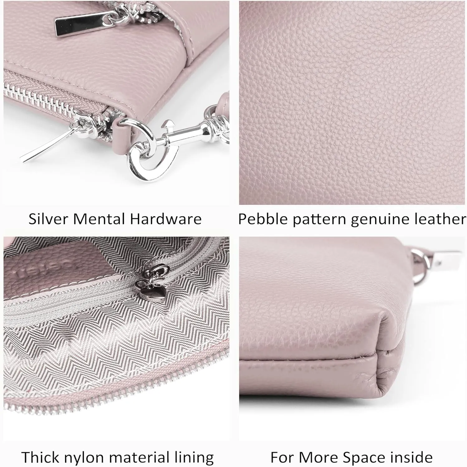 befen Genuine Leather Small Crossbody Purses for Women Travel Cross Body Bags Lightweight with Adjustable Shoulder Strap